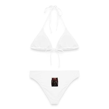 Neo Bushi Armor Noir - Frauen Bikini - Weiß - Hinten - AI Model Female 172 dark (172cm)