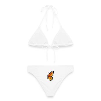 Matching butterfly - right wing  - Frauen Bikini - Weiß - Hinten - AI Model Female 172 dark (172cm)