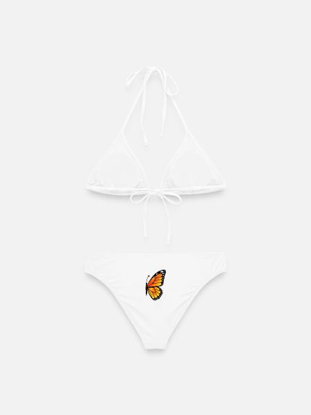 Matching butterfly - right wing - Frauen Bikini - Weiß