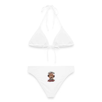 Ich Bezwinge Den Schweinehund - Frauen Bikini - Weiß - Hinten - AI Model Female 172 dark (172cm)