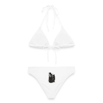Odin – The Allfather - Frauen Bikini - Weiß - Hinten - AI Model Female 172 dark (172cm)