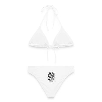 Quallen - Frauen Bikini - Weiß - Hinten - AI Model Female 172 dark (172cm)