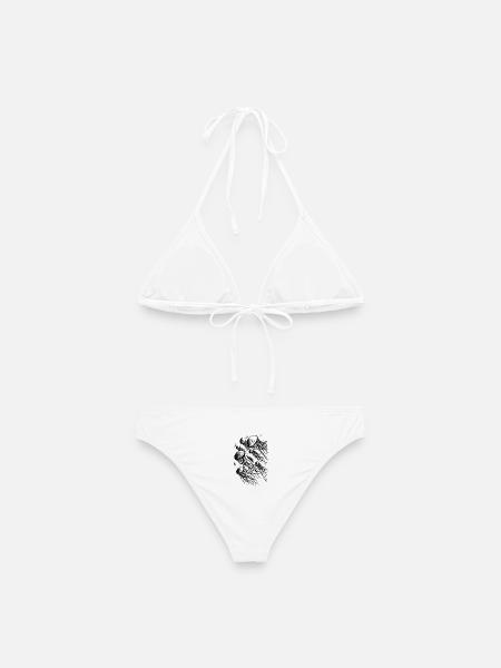 Quallen - Frauen Bikini - Weiß
