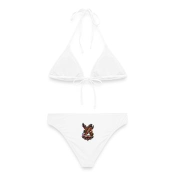 FLIEGENDE SAUT - Frauen Bikini - Weiß - Hinten - AI Model Female 172 dark (172cm)