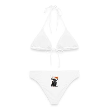 Erfahrener Lead Rider - Frauen Bikini - Weiß - Hinten - AI Model Female 172 dark (172cm)