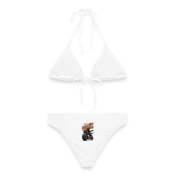 Brauchst du GPS, um das Gaspedal zu finden? - Frauen Bikini - Weiß - Hinten - AI Model Female 172 dark (172cm)