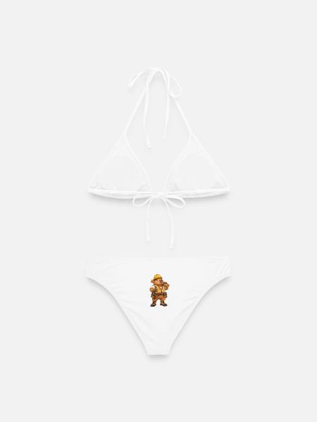 Capybara Bauarbeiter - Frauen Bikini - Weiß