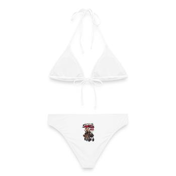 Biker-Oma ist schneller - Frauen Bikini - Weiß - Hinten - AI Model Female 172 dark (172cm)