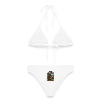 Französischer Soldat - Frauen Bikini - Weiß - Hinten - AI Model Female 172 dark (172cm)