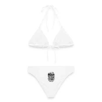 Den Weg, den ich gehe, weiß der Herr – Hiob 23,10 - Frauen Bikini - Weiß - Hinten - AI Model Female 172 dark (172cm)