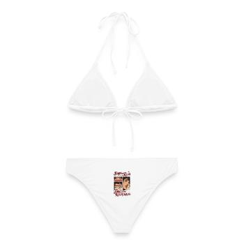Born To Read Forced To Read Emails - Frauen Bikini - Weiß - Hinten - AI Model Female 172 dark (172cm)