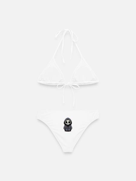 Skelett im Hoodie - Frauen Bikini - Weiß