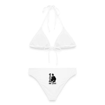 Anton Günther - Deitsch on frei - Erzgebirge - Frauen Bikini - Weiß - Hinten - AI Model Female 172 dark (172cm)