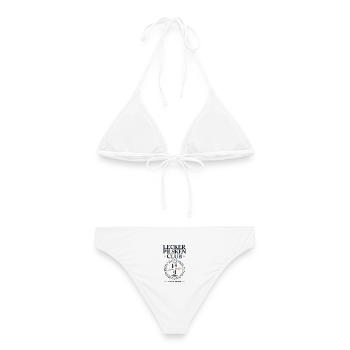 Bier Lecker Pilsken Club Ruhrpott Pils Bierchen - Frauen Bikini - Weiß - Hinten - AI Model Female 172 dark (172cm)