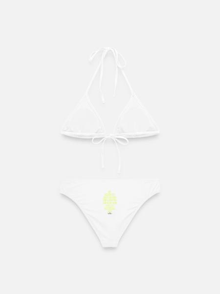 Neon Motivationszitat Potenzial entfalten - Frauen Bikini - Weiß