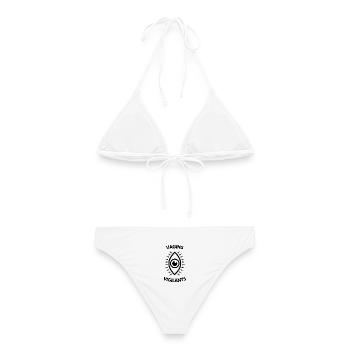 Vigilant Vaginas Parodie - Frauen Bikini - Weiß - Hinten - AI Model Female 172 dark (172cm)
