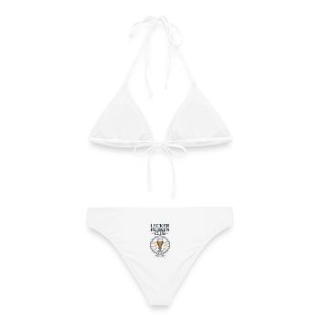 Bier Lecker Pilsken Club Ruhrpott Pils Bierchen - Frauen Bikini - Weiß - Hinten - AI Model Female 172 dark (172cm)