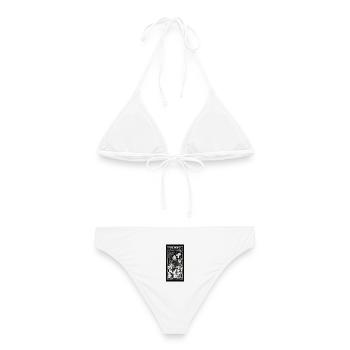 GRIDVOID - Frauen Bikini - Weiß - Hinten - AI Model Female 172 dark (172cm)