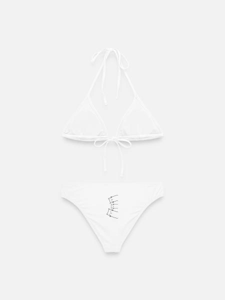 Katze Katzen Kätzchen Familie Geschenkidee - Frauen Bikini - Weiß