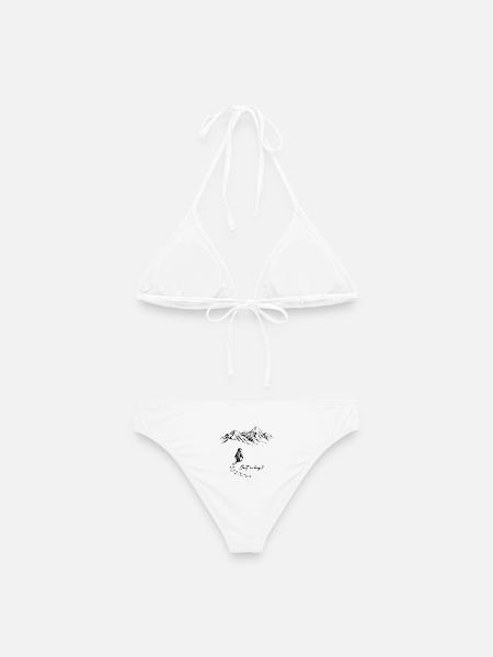 Pinguin But why Motivation Antarktis Backprint - Frauen Bikini - Weiß