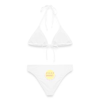 Easy Peasy Zitronen Kreis - Frauen Bikini - Weiß - Hinten - AI Model Female 172 dark (172cm)