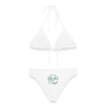 On se voit au Club de Tennis Court - Bikini femme - blanc - Dos - AI Model Female 172 dark (172cm)