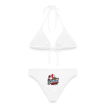 Dänemark Angelreise 2026 - Frauen Bikini - Weiß - Hinten - AI Model Female 172 dark (172cm)