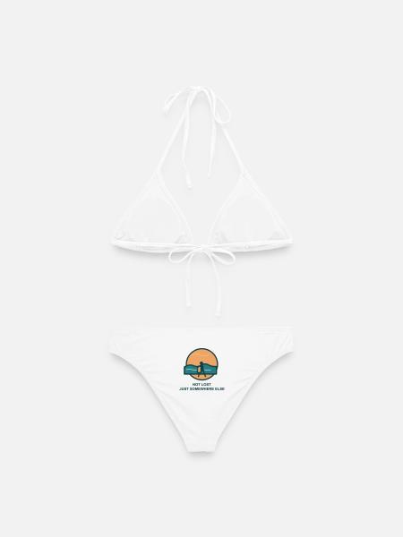 Not Lost Just Somewhere Else - Frauen Bikini - Weiß