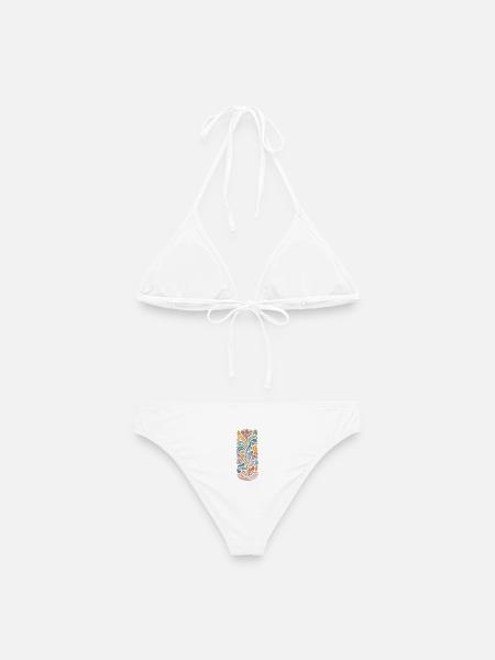 Abstract Blossom - Frauen Bikini - Weiß