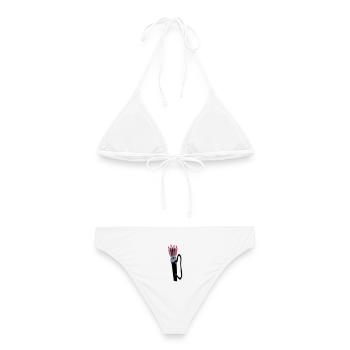 Archery quiver and arrows design by Patjila - Women's Bikini - white - Back - AI Model Female 172 dark (172cm)