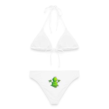 Grenouille - Bikini femme - blanc - Dos - AI Model Female 172 dark (172cm)