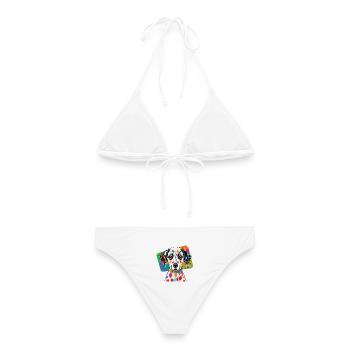 Dalmatiner - Frauen Bikini - Weiß - Hinten - AI Model Female 172 dark (172cm)