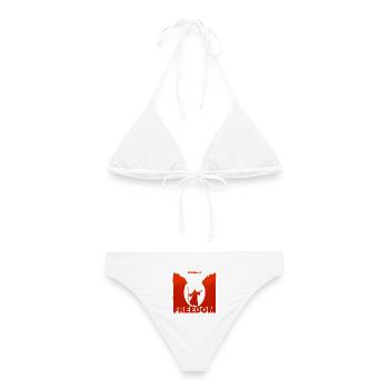 Exode : la liberté - Bikini femme - blanc - Dos - AI Model Female 172 dark (172cm)