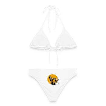 Art de rue Galgo & Cats - Brut - Bikini femme - blanc - Dos - AI Model Female 172 dark (172cm)