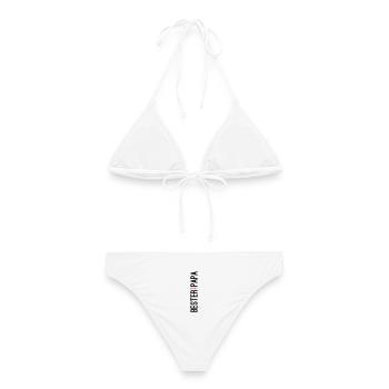 Bester Papa der Welt Geschenk - Frauen Bikini - Weiß - Hinten - AI Model Female 172 dark (172cm)