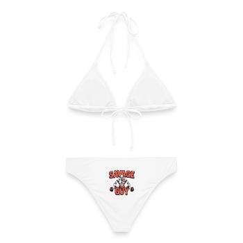 Hardcore Fitness - Bikini femme - blanc - Dos - AI Model Female 172 dark (172cm)