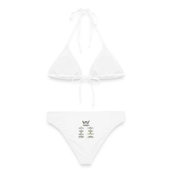 Schéma de manifestation des nombres angéliques - Bikini femme - blanc - Dos - AI Model Female 172 dark (172cm)
