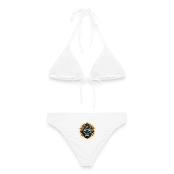 Gorilla Cybersound avec Techno Head - Bikini femme - blanc - Dos - AI Model Female 172 dark (172cm)