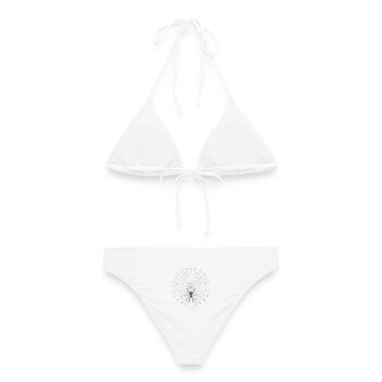 Silhouette de toile d’araignée - Bikini femme - blanc - Dos - AI Model Female 172 dark (172cm)