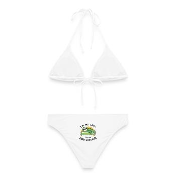 Cadeau humour Je ne suis pas paresseux - Bikini femme - blanc - Dos - AI Model Female 172 dark (172cm)