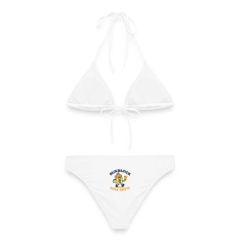 Sunblock Squad – Restez SPF’d Design - Bikini femme - blanc - Dos - AI Model Female 172 dark (172cm)