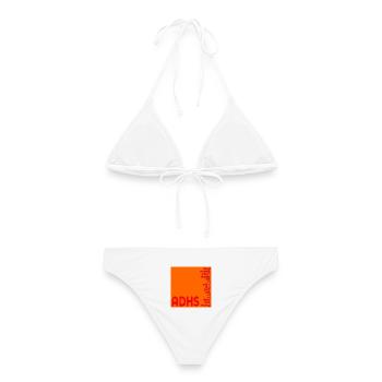 CONCENTRATION DU TDAH - Bikini femme - blanc - Dos - AI Model Female 172 dark (172cm)