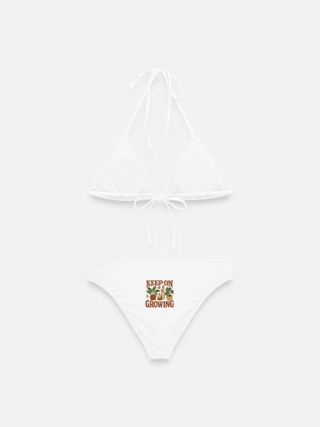 Keep_on_Growing - Frauen Bikini - Weiß