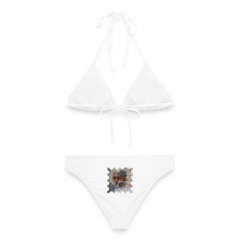 Année POSTALE 2000 - Bikini femme - blanc - Dos - AI Model Female 172 dark (172cm)
