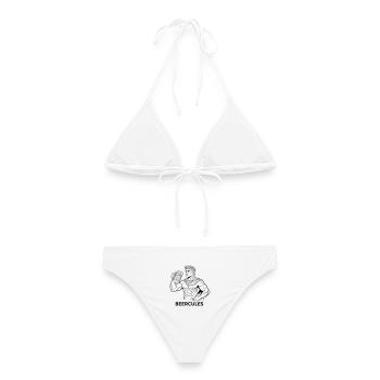 Beercules - Frauen Bikini - Weiß - Hinten - AI Model Female 172 dark (172cm)