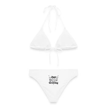 Just Growing - Frauen Bikini - Weiß - Hinten - AI Model Female 172 dark (172cm)