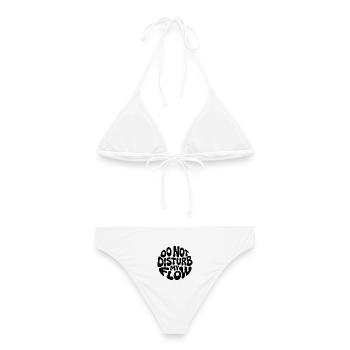 Ne dérange pas mon flux de marque noire - Bikini femme - blanc - Dos - AI Model Female 172 dark (172cm)