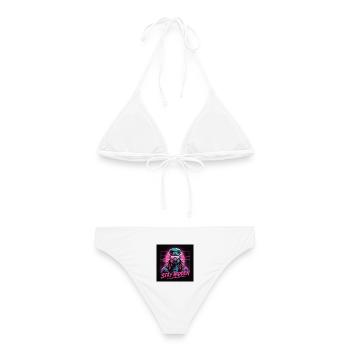 Masque néon Stay Hidden - Bikini femme - blanc - Dos - AI Model Female 172 dark (172cm)