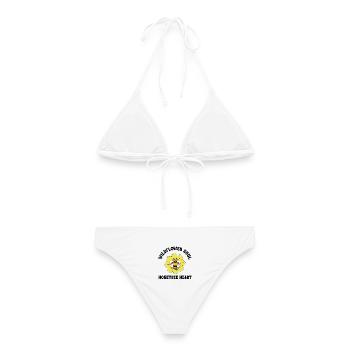 Âme de Fleurs sauvages – Diction du Cœur d’abeille - Bikini femme - blanc - Dos - AI Model Female 172 dark (172cm)