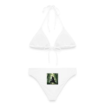 Ninja im Bambuswald - Frauen Bikini - Weiß - Hinten - AI Model Female 172 dark (172cm)